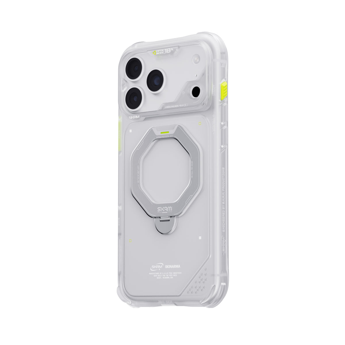 SkinArma Saturn MagSafe Case With Rotating Kick-Stand for iPhone 18 Pro - Frost