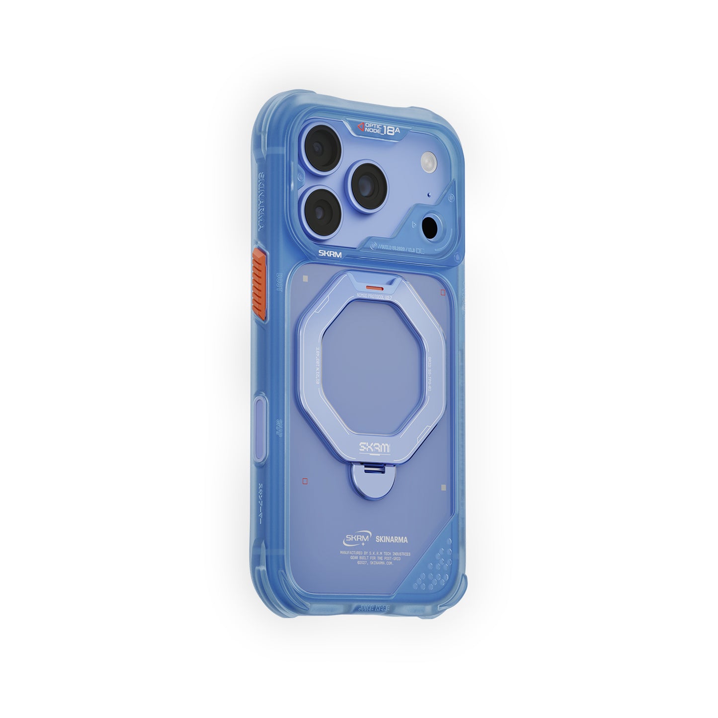 SkinArma Saturn MagSafe Case With Rotating Kick-Stand for iPhone 18 Pro - Blue