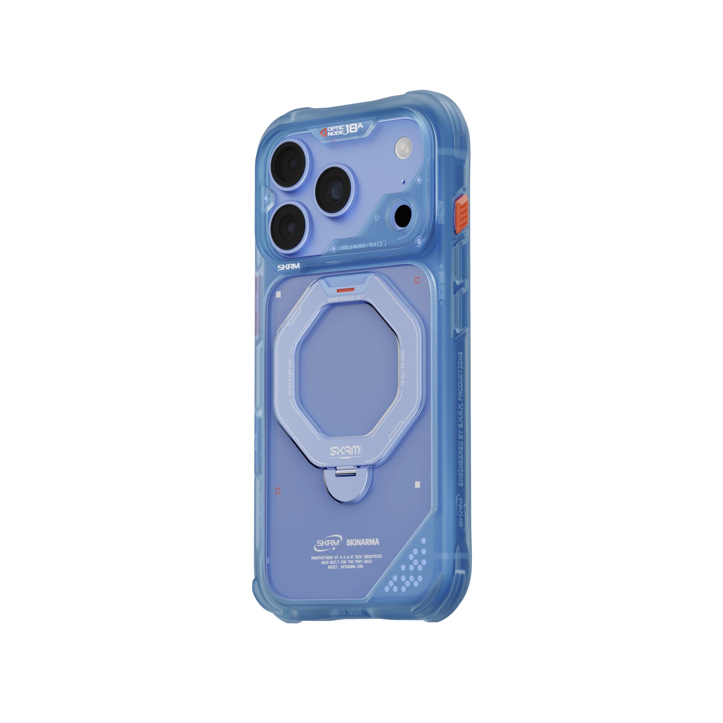 SkinArma Saturn MagSafe Case With Rotating Kick-Stand for iPhone 18 Pro - Blue