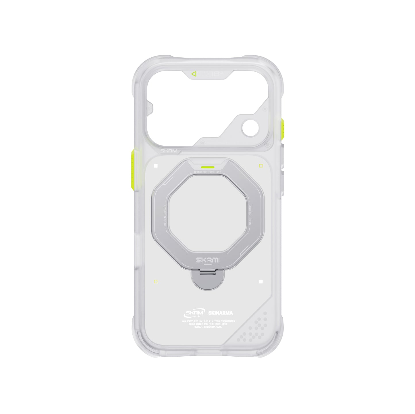 SkinArma Saturn MagSafe Case With Rotating Kick-Stand for iPhone 18 Pro - Frost