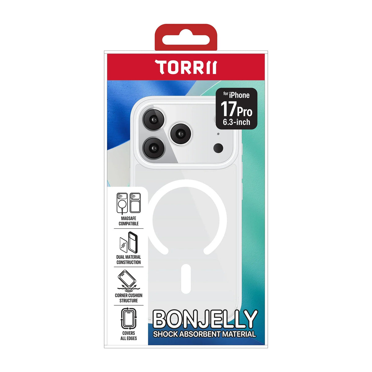 Torrii Bonjelly Magsafe Case for Apple iPhone 17 Pro (6.3”) - Clear