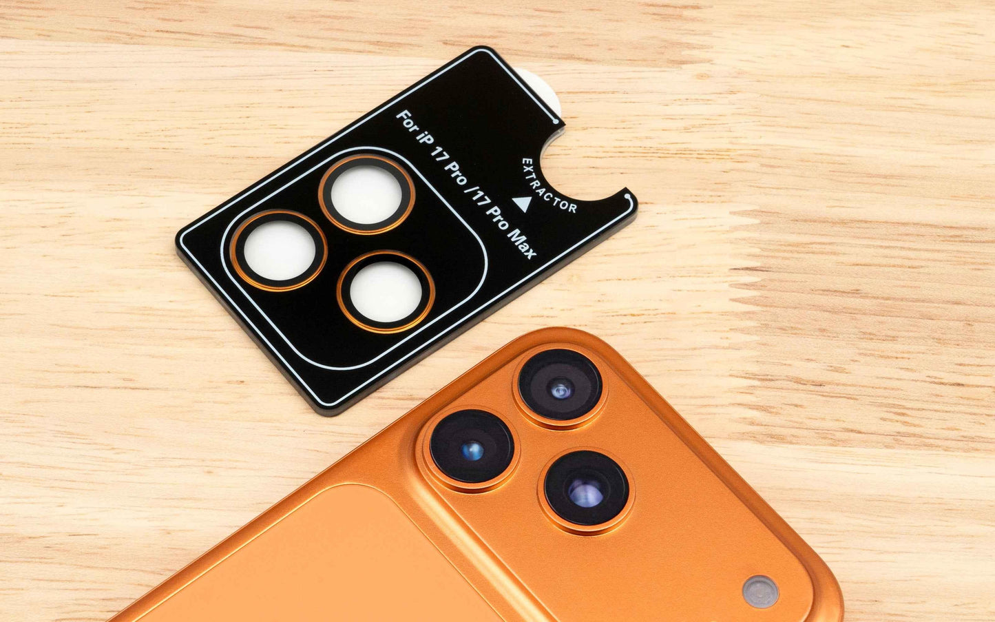 Torrii BODYGLASS Aluminium Camera Ring for Apple iPhone 17 Pro / iPhone 17 Pro Max - Cosmic Orange