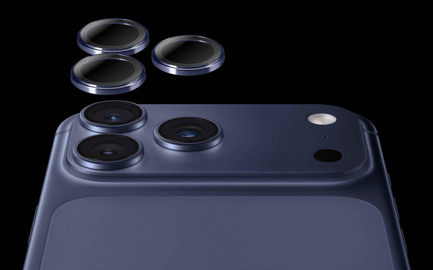 Torrii BODYGLASS Aluminium Camera Ring for Apple iPhone 17 Pro / iPhone 17 Pro Max - Deep Blue