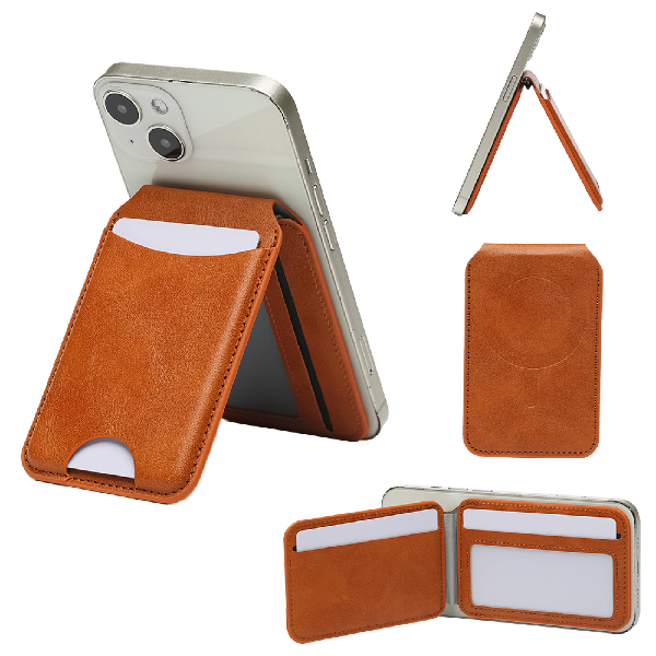 Engage Magsafe Fold Wallet (Multiple Card Holder/Stand Feature) (Brown)