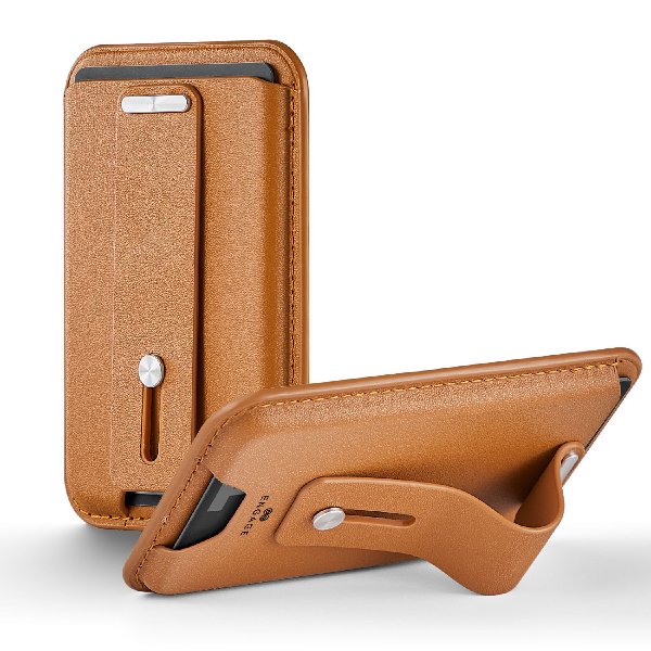 Engage Magsafe Wallet With Finger Grip Holder (Brown)
