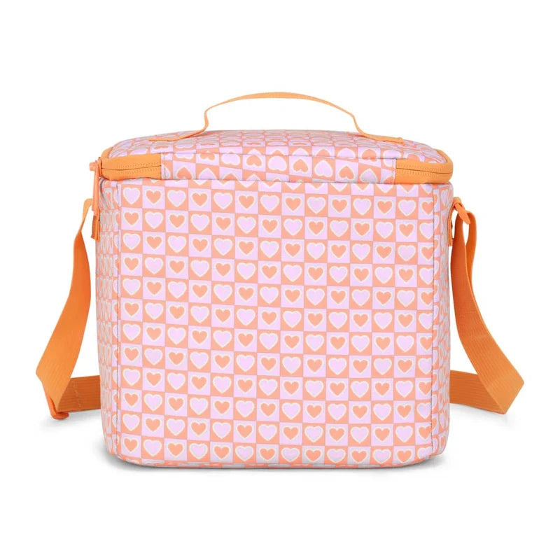 Jansport Super Snack Food Box Bag - Hyped Hearts Pink