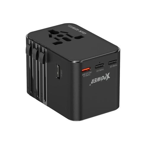 XPower TA45B 6 Output GaN Travel Charger - 25W / USB-A / USB-C / Black
