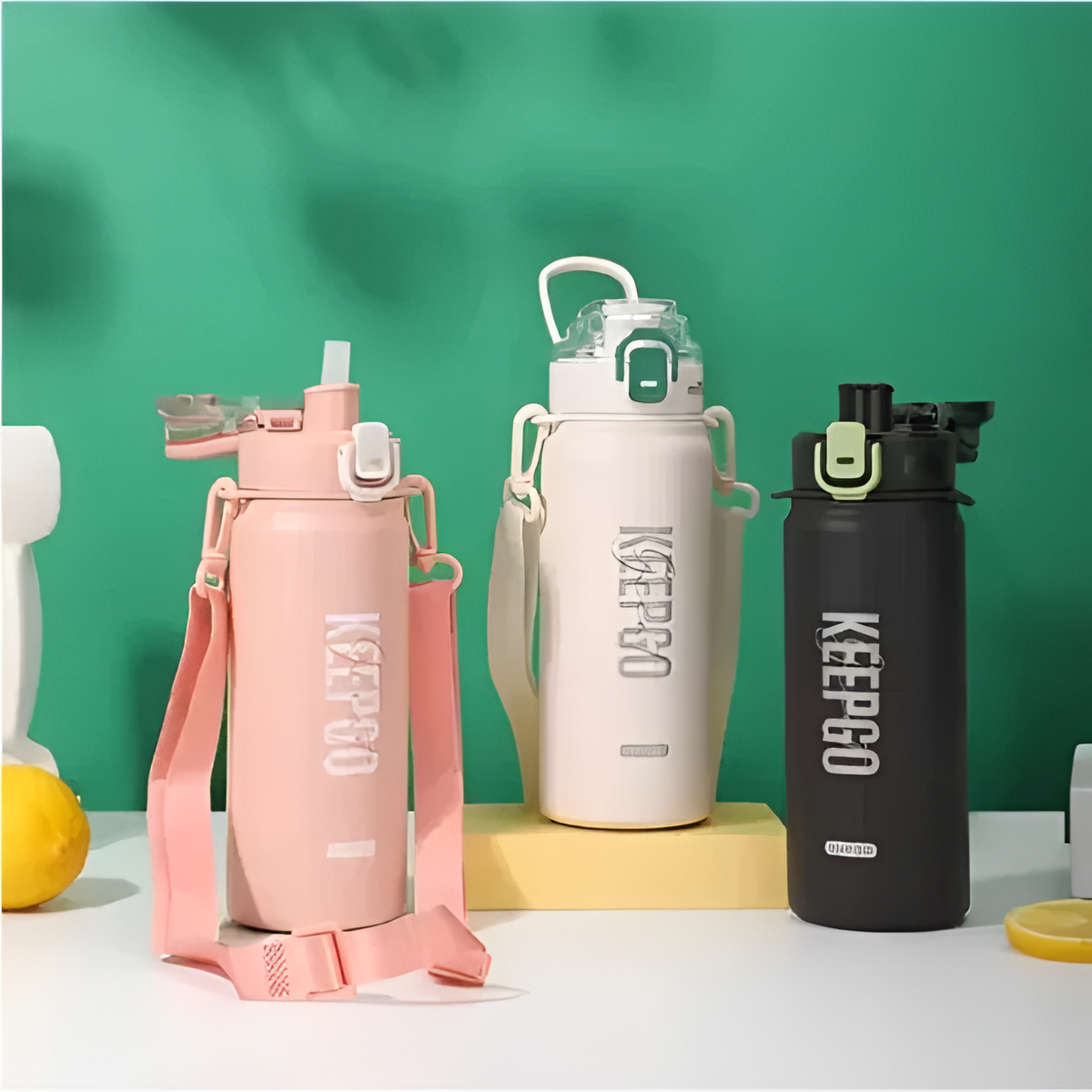D.kadi 7055 Vaccum Bottle - 650ML - Black