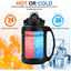 D.Kadi KD7067, Gym Outdoor Sports Vacuum Water Bottle / 1500ml - Black
