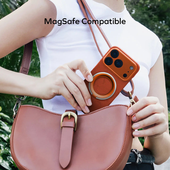 MOMAX Hoop Magnetic Ring Stand - Solar Orange