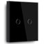 Gopeta 2-Gang Smart Wi-Fi Touch Switch with Glass Panel - Black