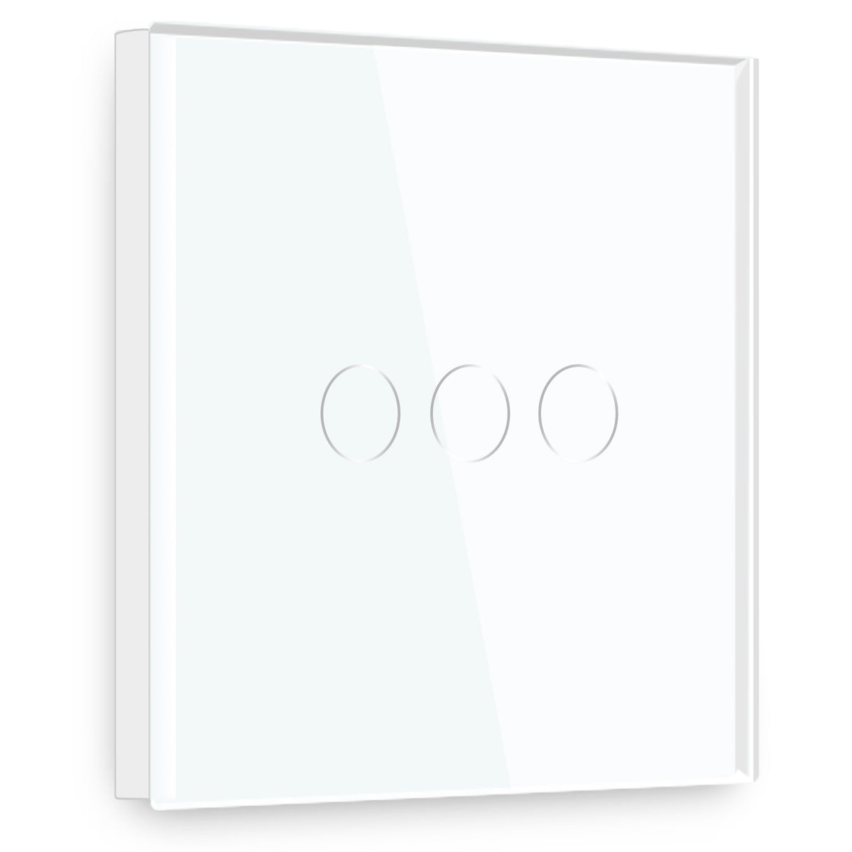 Gopeta 3-Gang Smart Wi-Fi Touch Switch with Glass Panel - White