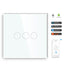 Gopeta 3-Gang Smart Wi-Fi Touch Switch with Glass Panel - White