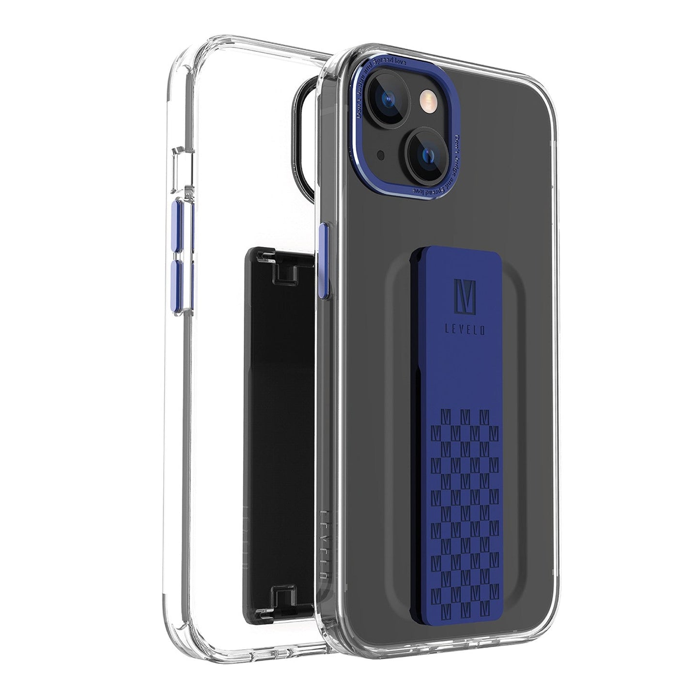 Levelo Graphia IMD Clear Case With Extra Grip - Apple iPhone 14 Plus / Blue Accessories > Mobiles & Tablets > Mobiles >