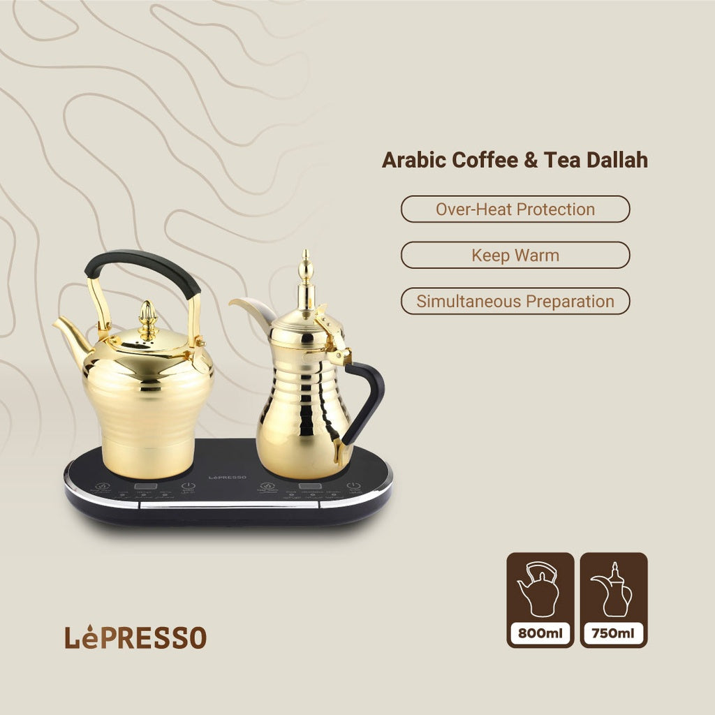 LePresso  Dallah Arabic Coffee & Tea  - Gold Color