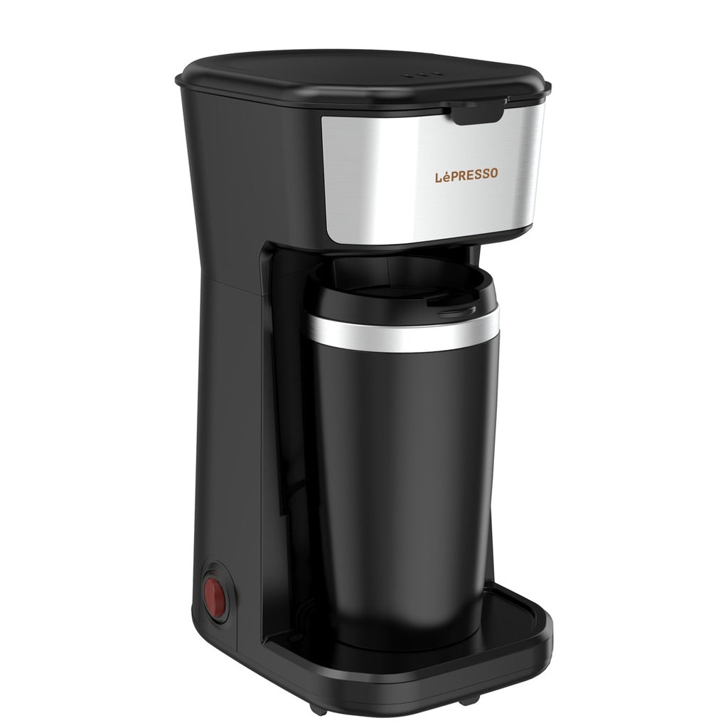 LePresso Instant Coffee Brewer With Travel Mug 400ML - Black Color