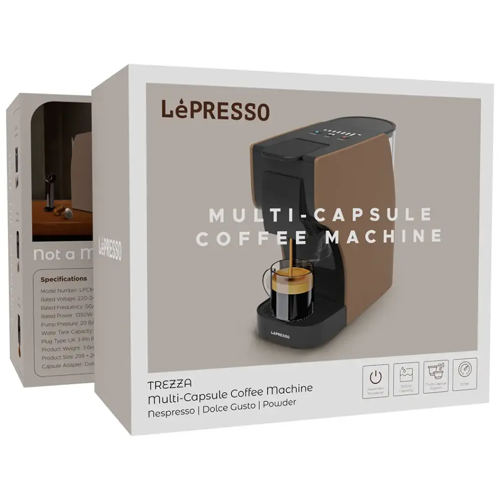 LePresso Multi-Capsule Coffee Machine - Brown Color