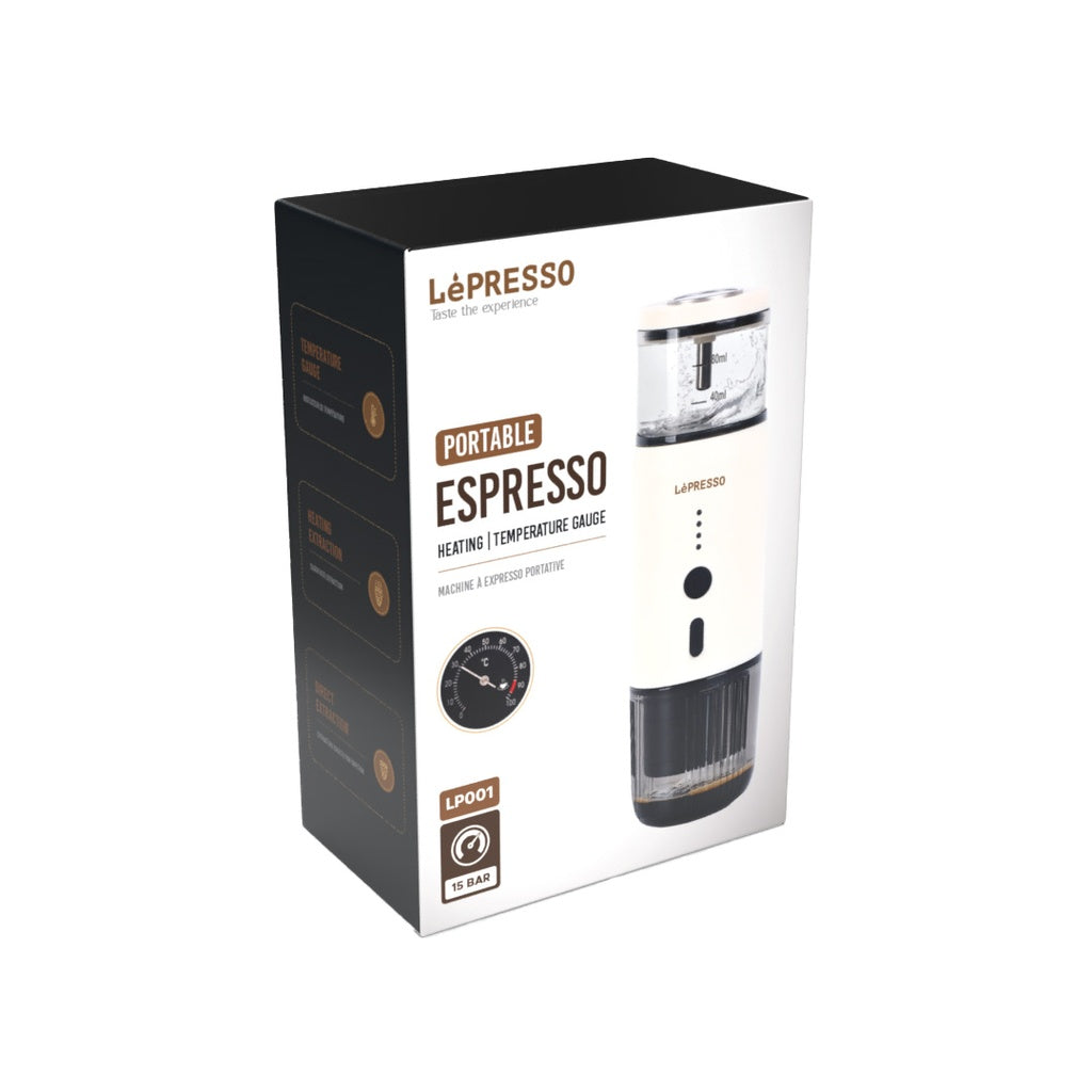 LePresso Portable Espresso Machine With Heating Function - White Color