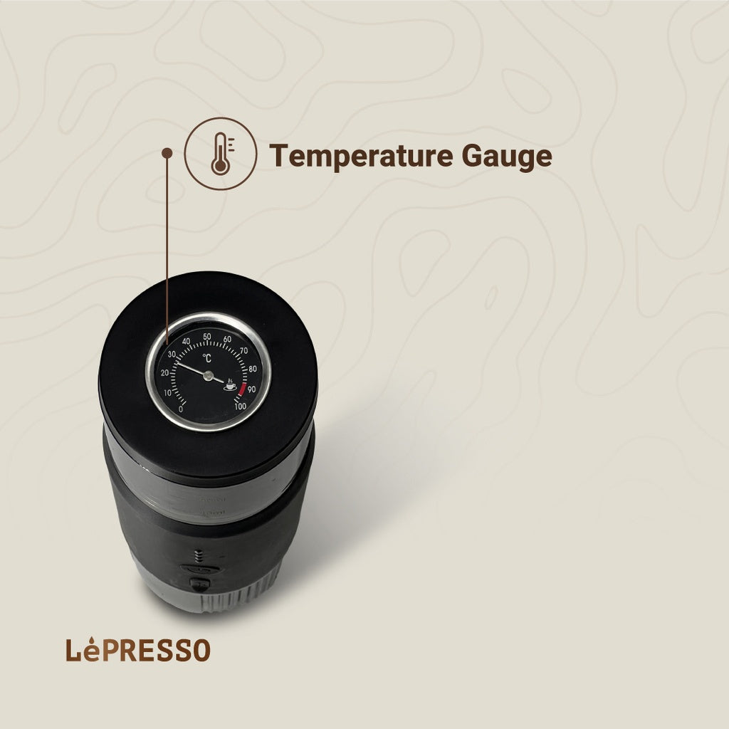 LePresso Portable Espresso Machine With Heating Function - Black Color