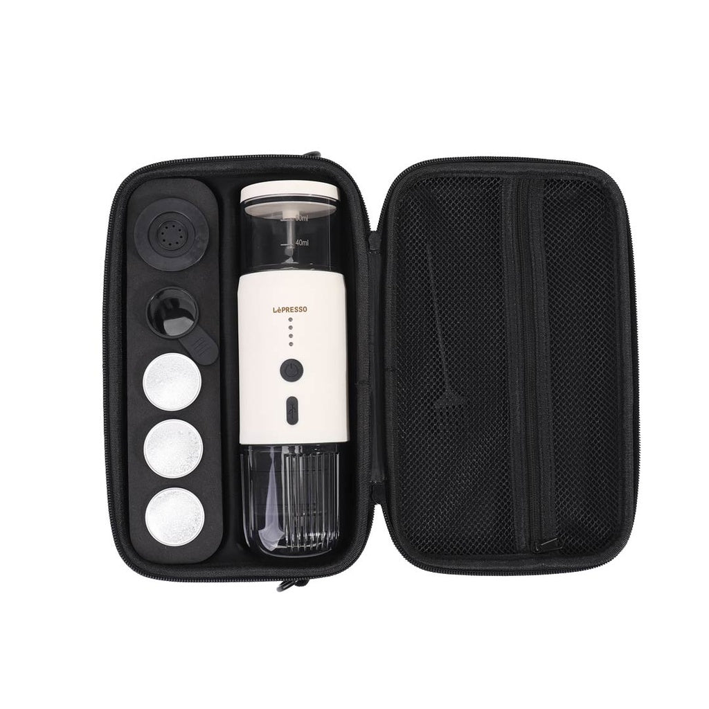LePresso Portable Espresso Machine With Heating Function - White Color