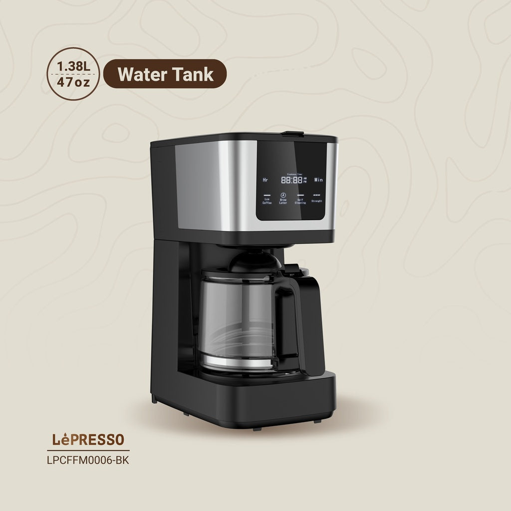 LePresso Rich Brew Coffee Machine Interactive Touch Display - Black Color