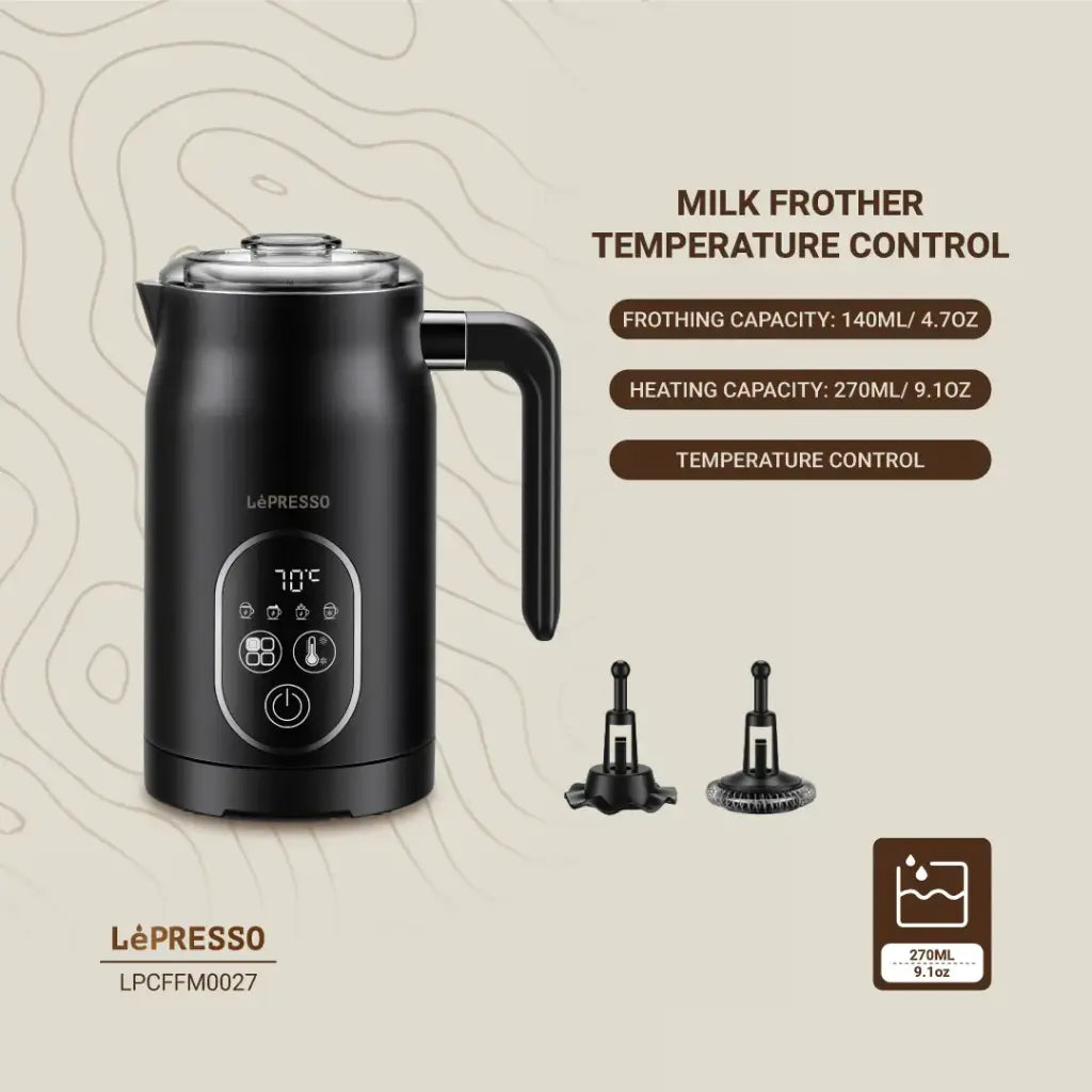 LePresso Four Froth Milk Frother - Black Color