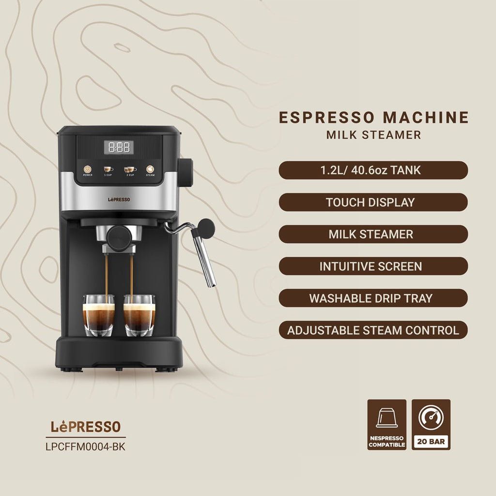 Lepresso Suprema Espresso Machine - Black Color