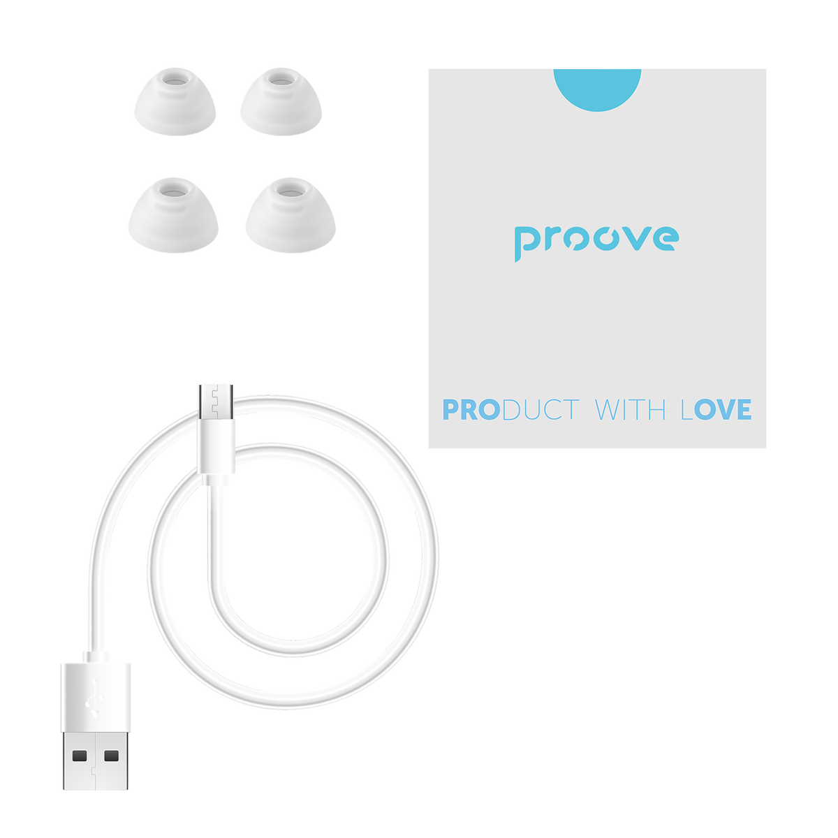 Proove Wireless Earphones Proove Digital Pro with ANC (APP) - White