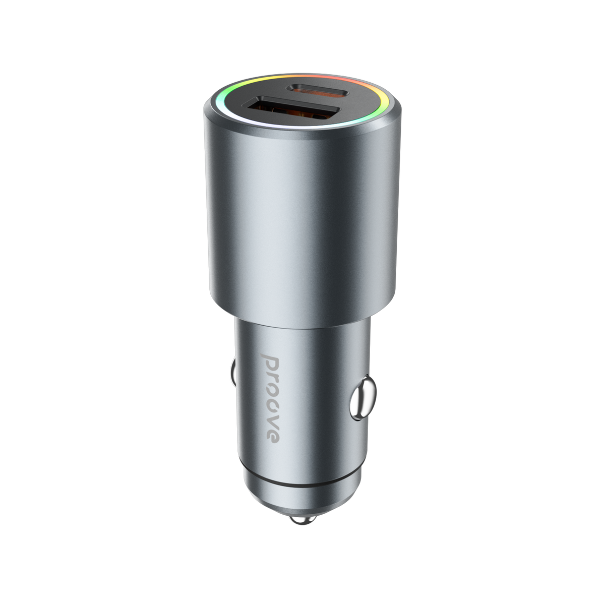 Proove Car Charger Proove Double Energy Plus 53W (USB + Type-C) - Metal Grey