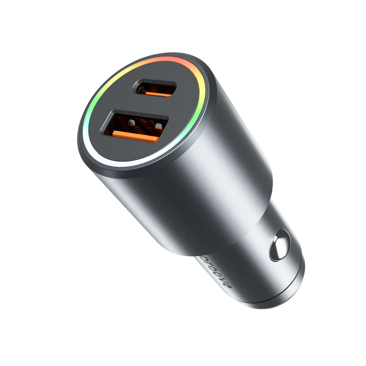 Proove Car Charger Proove Double Energy Plus 53W (USB + Type-C) - Metal Grey