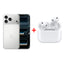 Bundle offer - Apple iPhone 17 Pro Max - 256GB / Silver / 5G / 6.9" / Middle East Version + Apple AirPods Pro 3 with MagSafe Charging Case - Bluetooth / USB-C / White