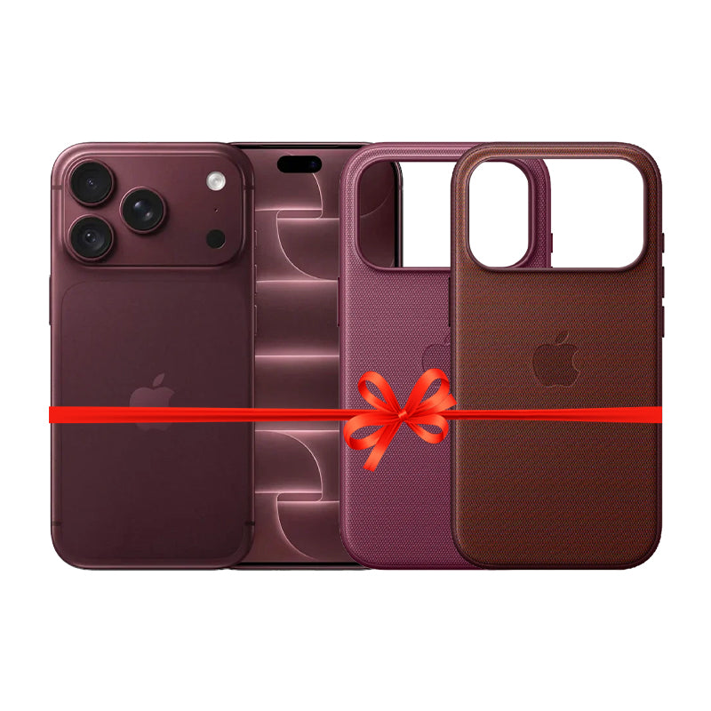 Apple iPhone 18 Pro - 512GB / Burgundy / 5G / 6.3" / Middle East Version + Apple iPhone 18 Pro TechWoven MagSafe Case - Burgundy + Apple iPhone 18 Pro TechWoven MagSafe Case - Mulberry - Bundle Offer