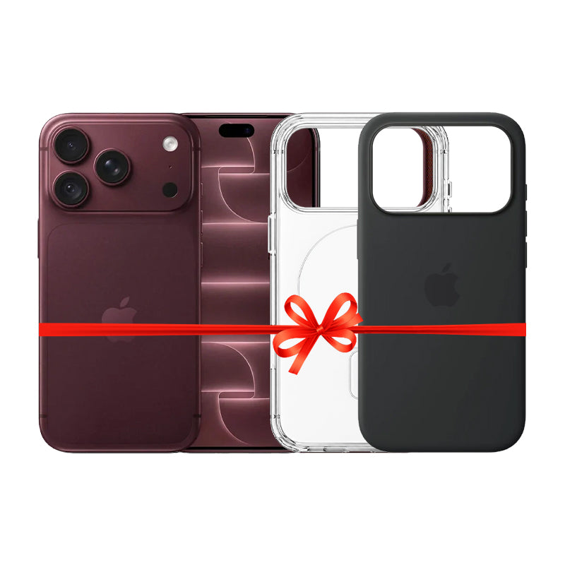 Apple iPhone 18 Pro Max - 512GB / Burgundy / 5G / 6.9" / Middle East Version + Apple iPhone 18 Pro Max MagSafe Clear Case + Apple iPhone 18 Pro Max Silicone MagSafe Case - Black - Bundle Offer