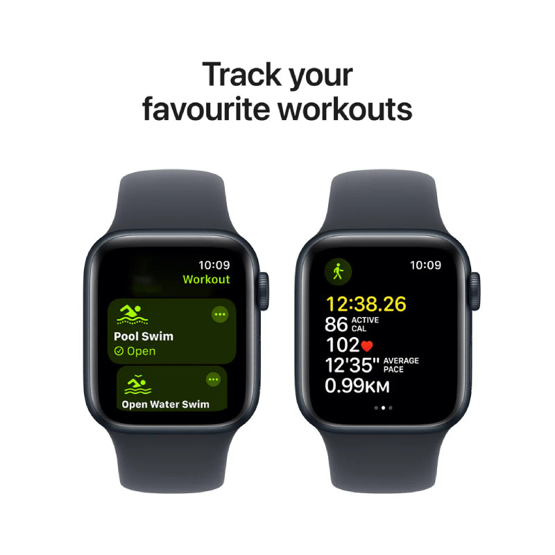 Apple Watch SE (2nd Gen) with Sport Band - LTPO OLED / 40mm / Small/Medium / Bluetooth / Wi-Fi / Midnight Smart Watches