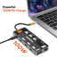 Mowsil 12-in-1 USB-C Hub - HDMI / VGA / RJ45 / USB / Type-C / SD / TF / Audio / Silver
