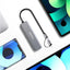 Mowsil 4-Port USB 3.0 Hub - 5Gbps / USB-C / USB-A / Silver