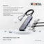 Mowsil 4-Port USB 3.0 Hub - 5Gbps / USB-C / USB-A / Silver