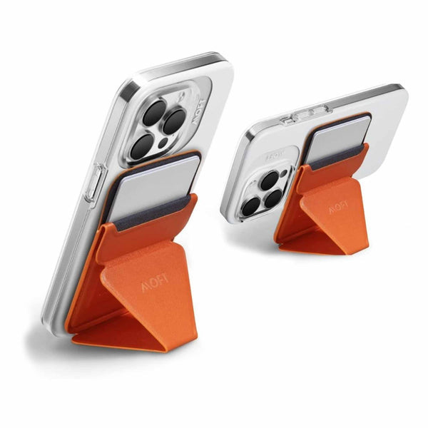 MOFT MS007MS-1-OG2021 Snap-On iPhone Stand & Wallet  - Orange