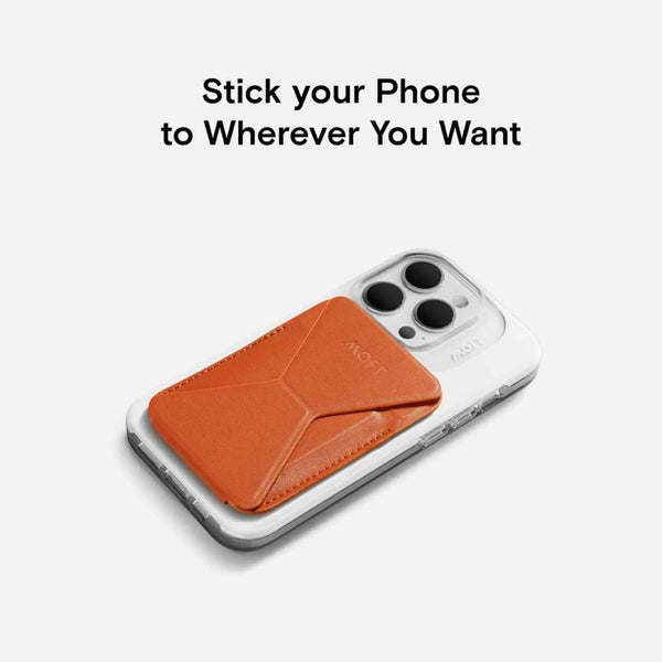MOFT MS007MS-1-OG2021 Snap-On iPhone Stand & Wallet  - Orange