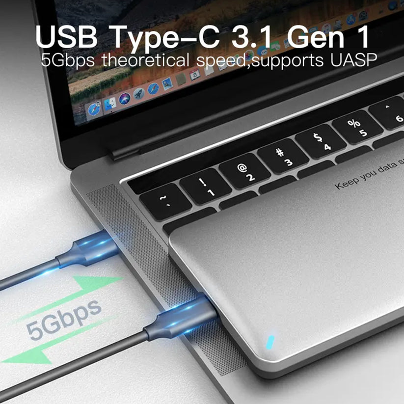 حاوية أقراص موسيل SATA مقاس 2.5 بوصة، يو إس بي-C / USB 3.0 / بسرعة 6 جيجابت في الثانية / باللون الرمادي