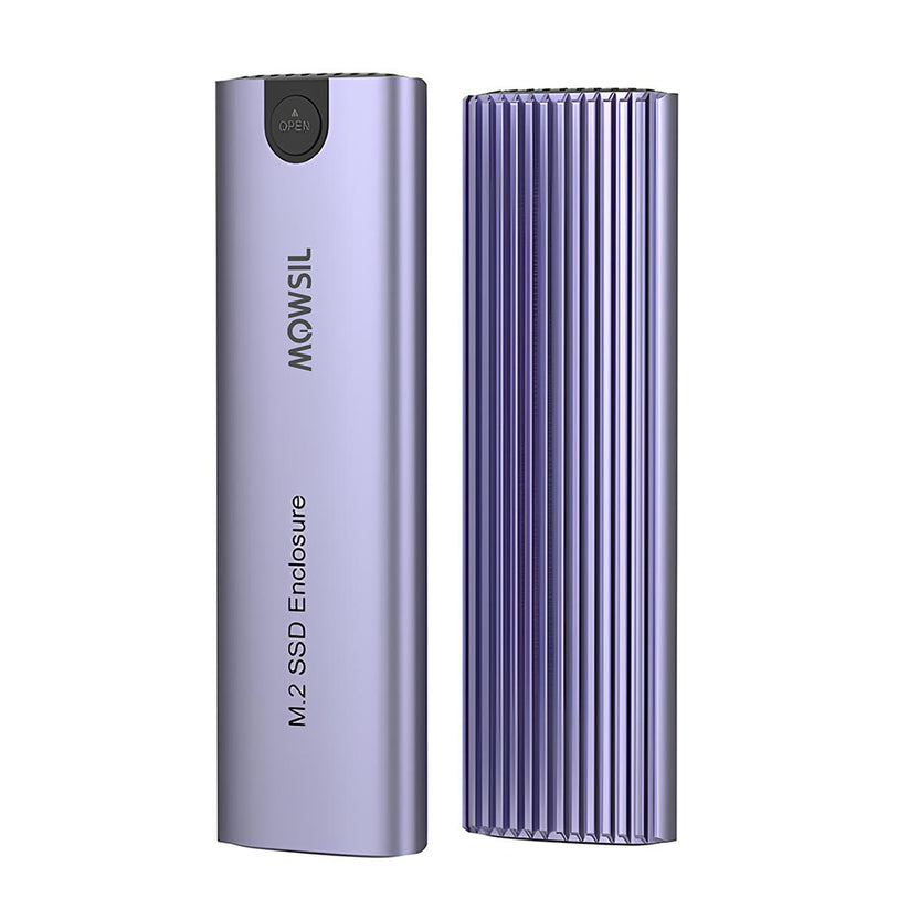Mowsil M.2 NVMe SSD Enclosure - 10Gbps / USB 3.1 Gen 2 / Grey