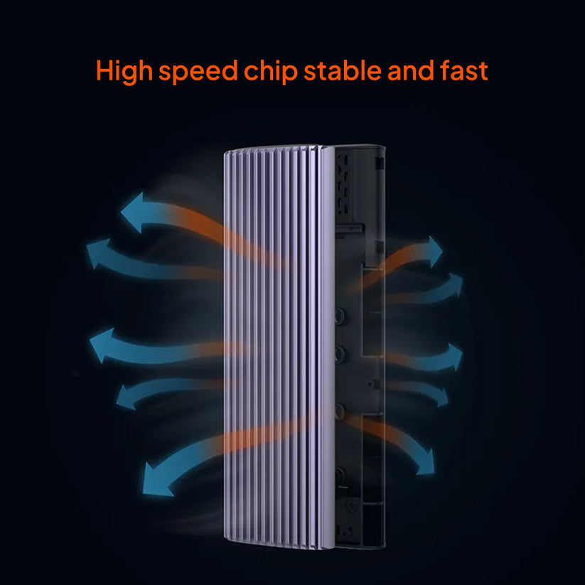 Mowsil M.2 NVMe SSD Enclosure - 10Gbps / USB 3.1 Gen 2 / Grey