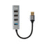 Mowsil 4-Port USB 3.0 Hub - 5Gbps / USB-C / USB-A / Silver