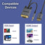 Mowsil VGA to HDMI Cable with Audio - 2 Meter