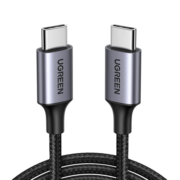 UGREEN USB 2.0 C M/M Round Cable - 2 Meter / 60W / Gray/Black