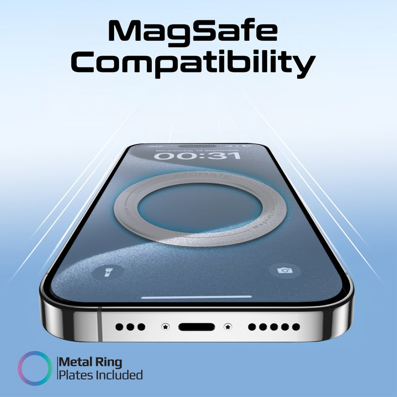 Promate Magnetite 360°  MagSafe Compatible Phone Magnetic Mount - White