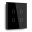 Gopeta 4-Gang Smart Wi-Fi Touch Switch with Glass Panel - Black