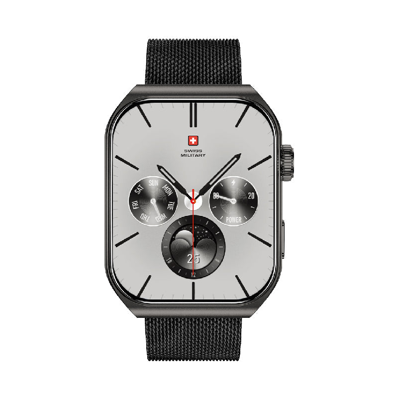 Swiss Military Alps 3 Gun Steel Strap - Gun Metal / Smart Watch Smart Watches