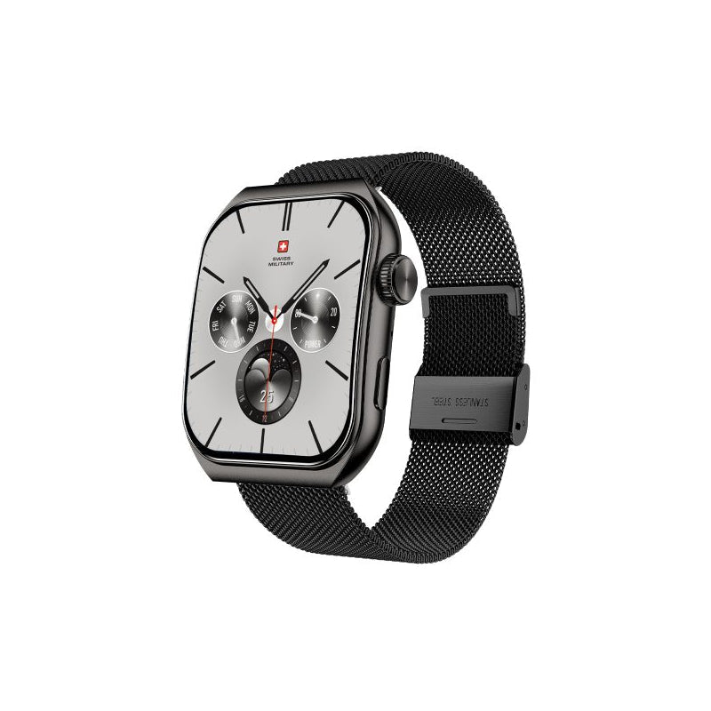Swiss Military Alps 3 Gun Steel Strap - Gun Metal / Smart Watch Smart Watches