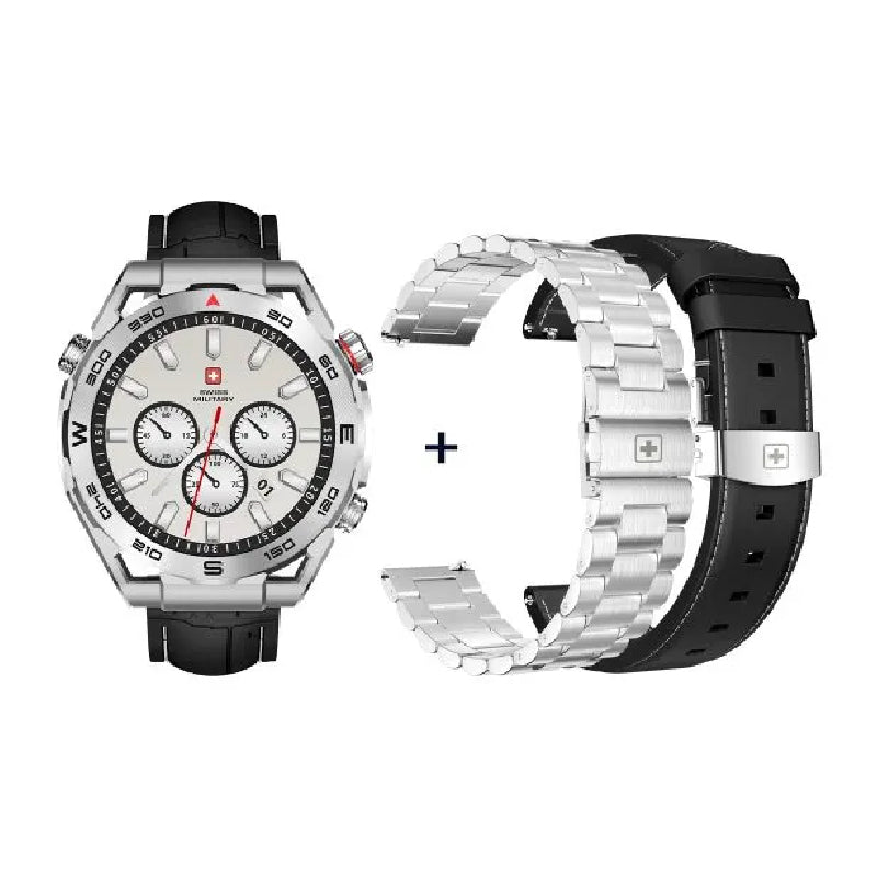 Swiss Military DOM 3 Silicone Strap With 2 Premium Straps - Black / Smart Watch Smart Watches
